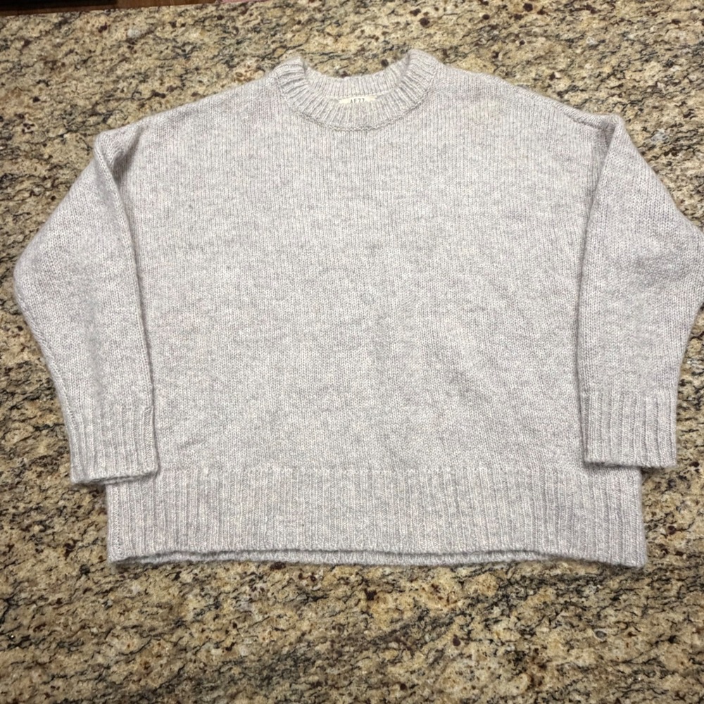 AE77 New York Mohair Wool Blend Crewneck Sweater Gray Heather Womens Size M ws
